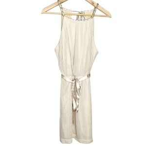Teeze me Cream Nude Colored Woven cocktail dress Sz M